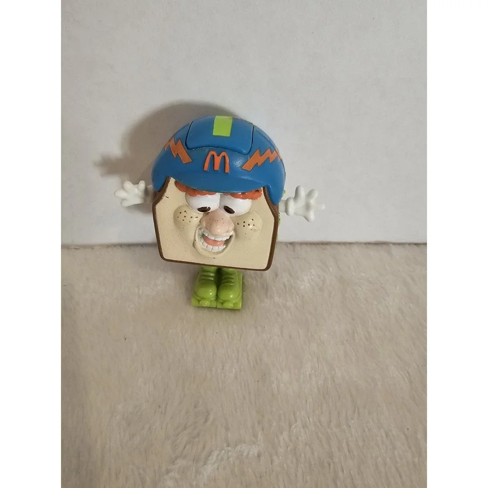 Vintage McDonalds Character Toy 1993 Bread Sandwich Figure Helmet McD‎
